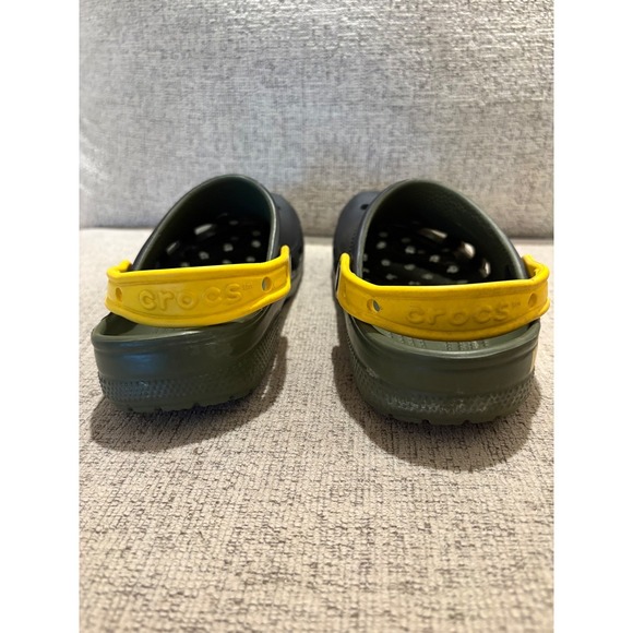 Crocs US Army Clog Shoes Yellow Black Green Youth Size 4/6 - Picture 5 of 7